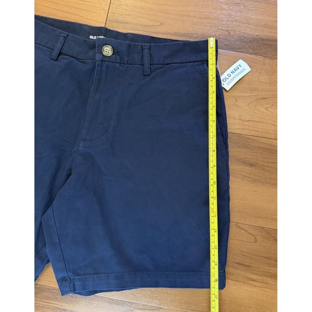 NWT Old Navy Dark Blue Chino Shorts Cotton Stretch 7" In Men's Size 32 Slim Fit - Picture 11 of 13